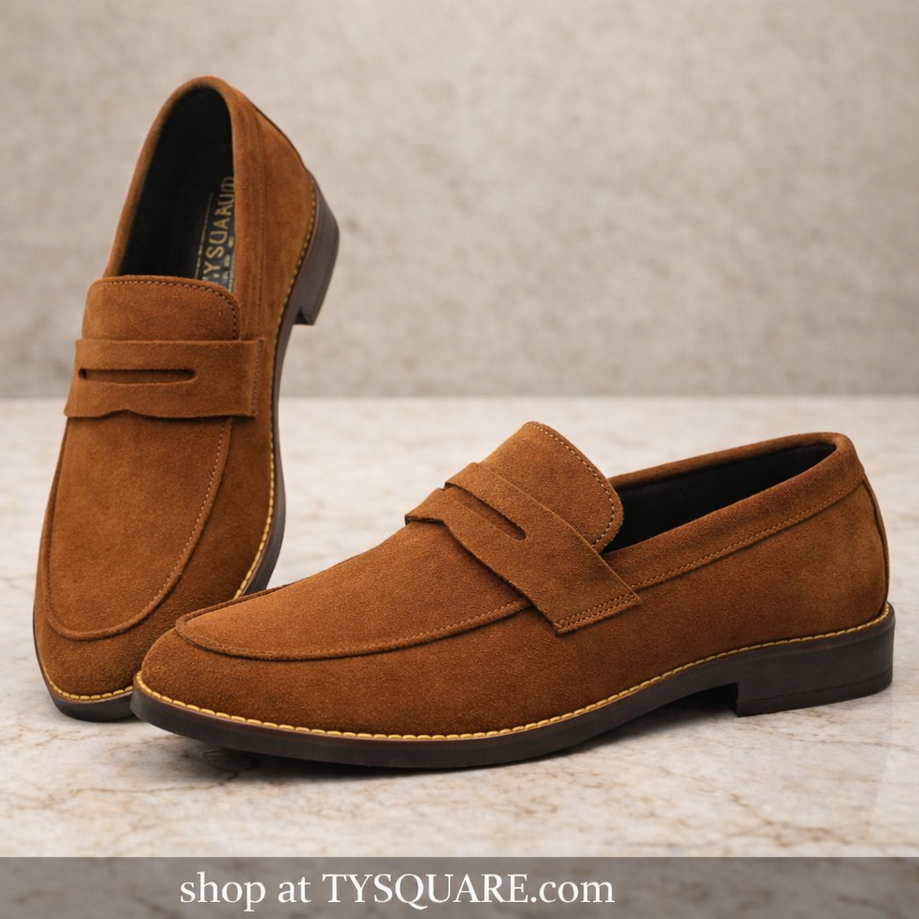 Windsor Tan Suede Leather Penny Loafer