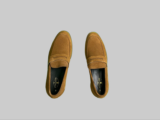 Windsor Tan Suede Leather Penny Loafer