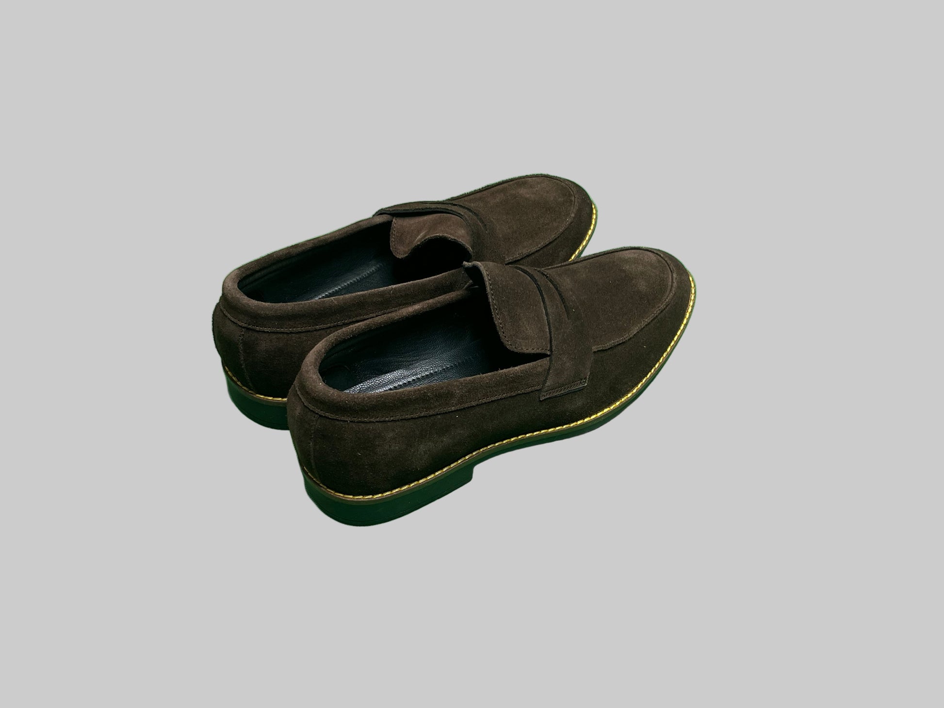 Dark Brown Suede Leather Penny Loafer