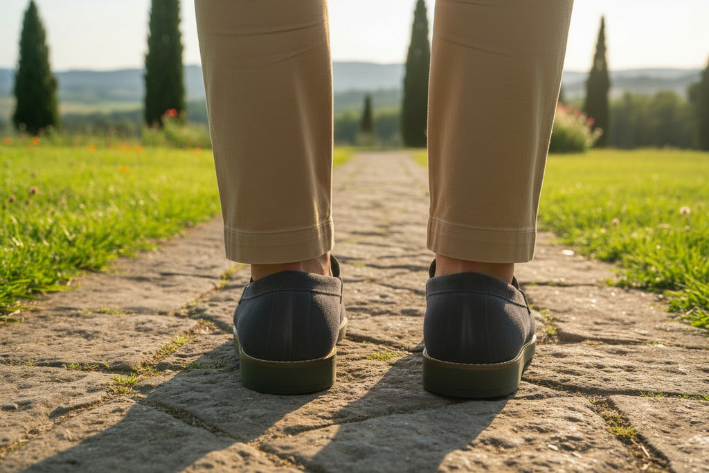 Navy Blue Suede Leather Penny Loafer