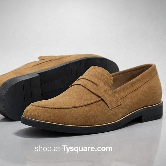 Tan Suede Leather Penny Loafer