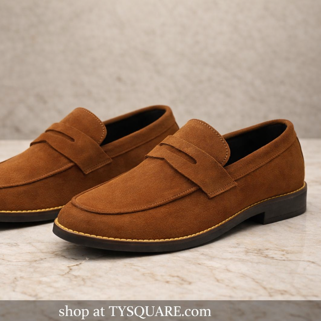 Windsor Tan Suede Leather Penny Loafer