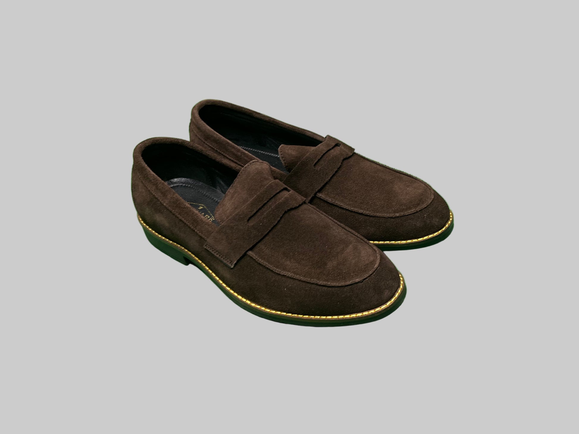 Dark Brown Suede Leather Penny Loafer
