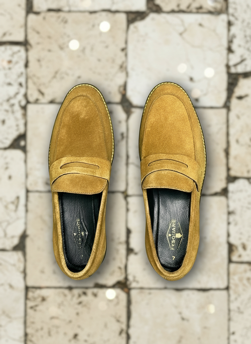 Tan Suede Leather Penny Loafer