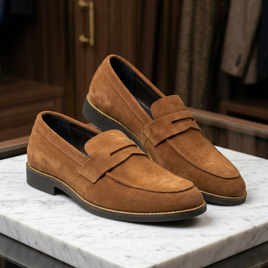 Windsor Tan Suede Leather Penny Loafer
