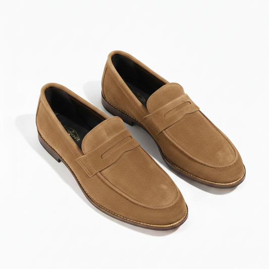 Windsor Tan Suede Leather Penny Loafer